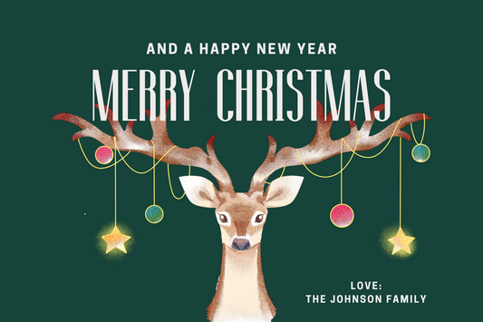 Merry Christmas Deer Postcard
