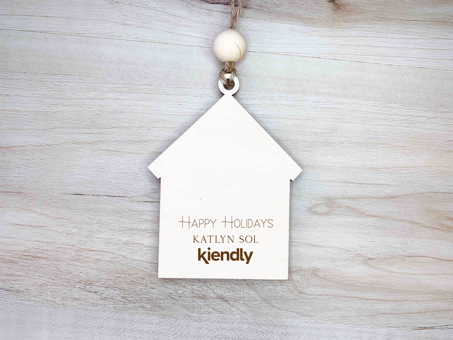 Personalized House Christmas Ornament or Stocking Tag