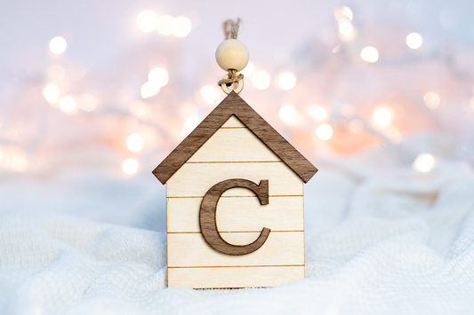 Personalized House Christmas Ornament or Stocking Tag