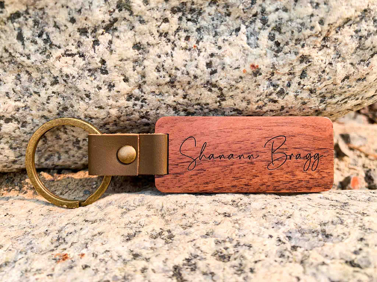 Personalized Wood Keychain