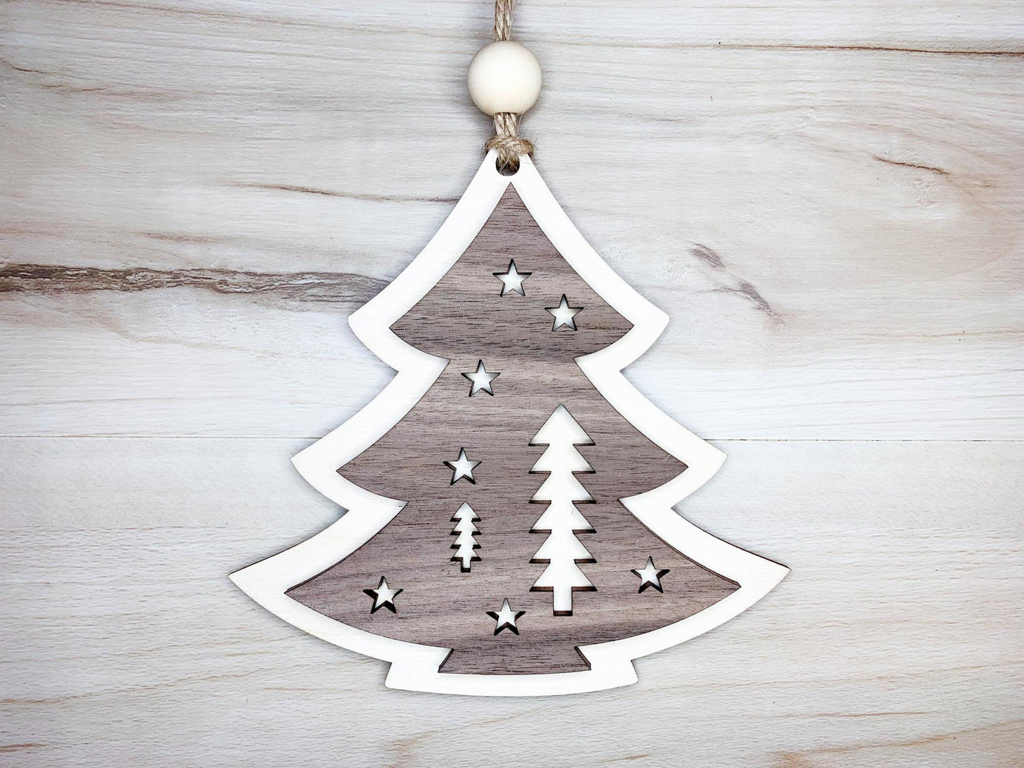 Black Walnut Christmas Tree Ornament