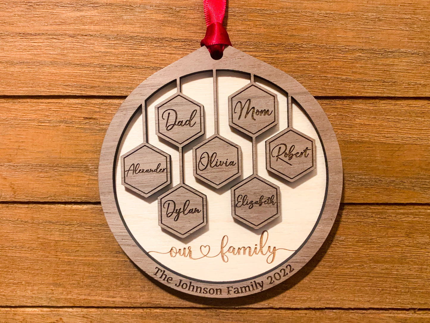 Our Family Personalized Christmas Ornament